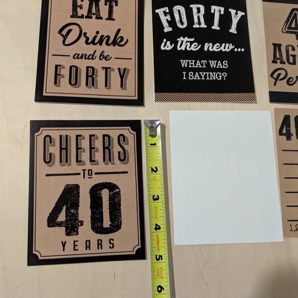 NEW Birthday Sticker Label Milestone Forty 40th - Picture 4 of 6